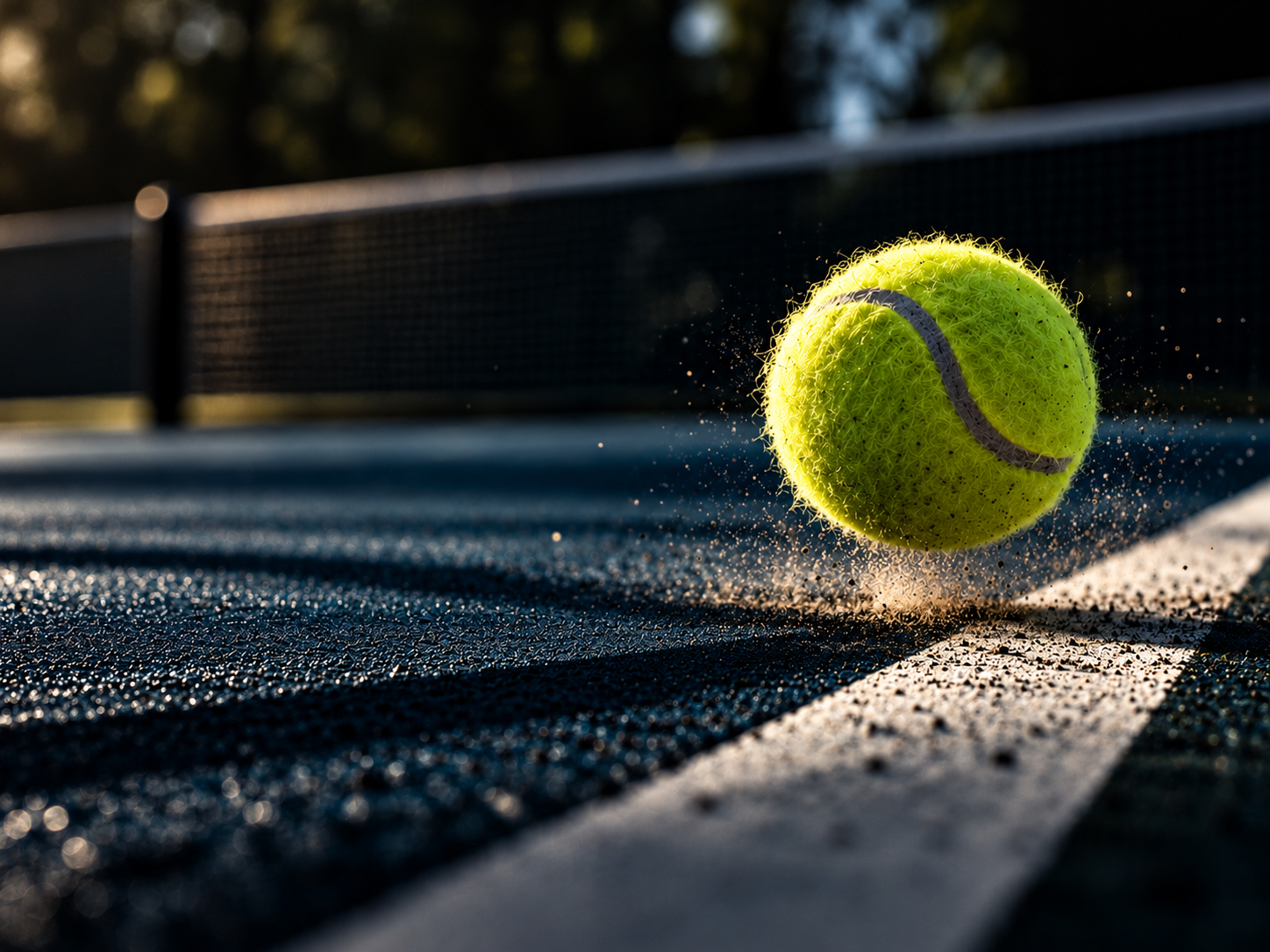 Gritty Tennis Ball Bounce